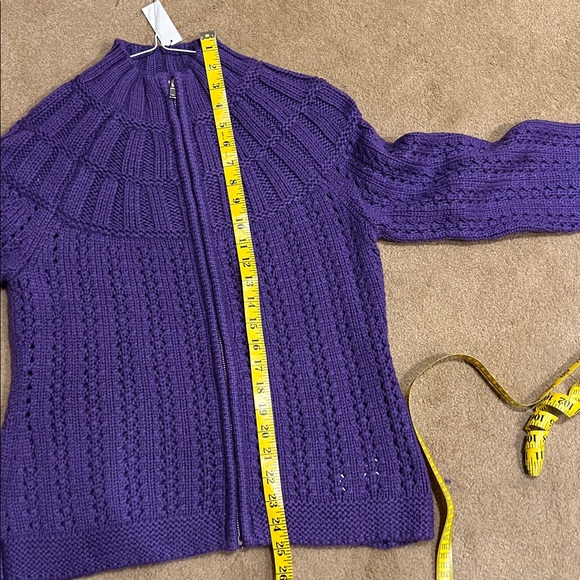 Talbots Rich Purple Cowl Neck Sweater - Picture 8 of 9